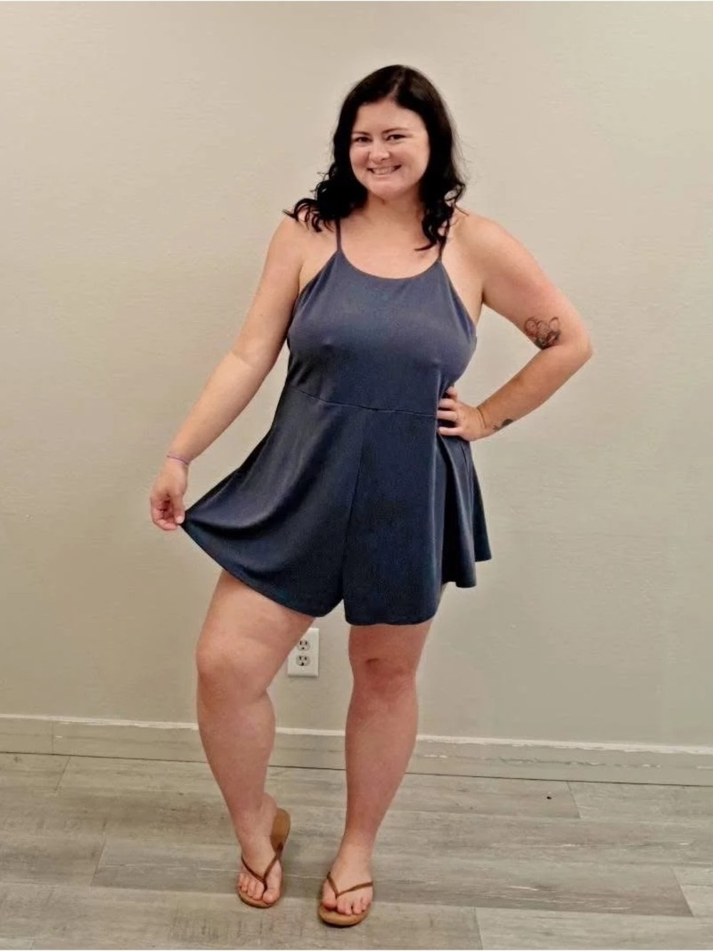 Fabletics Dark Grey Kyla Romper - Size 1X